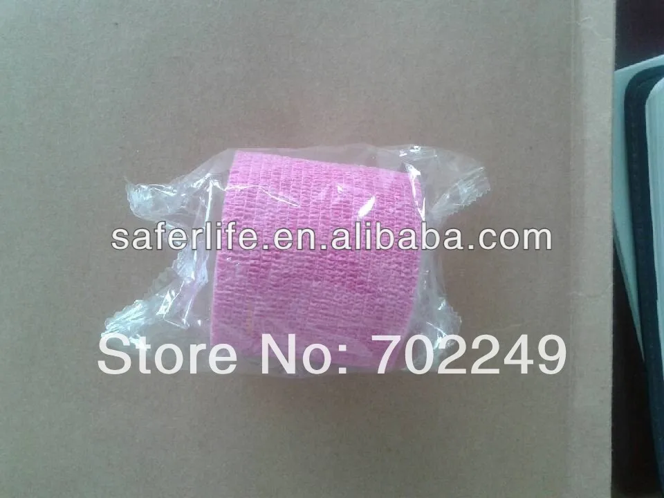 

wholesale sports protective supply 5cm x 4.5m color self adhesive elastic non woven cohesive bandage