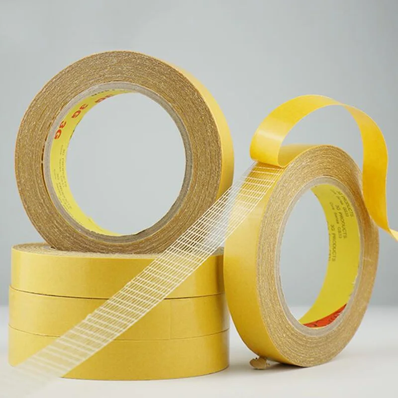 

20M high viscosity grid fiber tape transparent double sided adhesive non-slip sticky floor tape for fixed carpet DIY hand tools