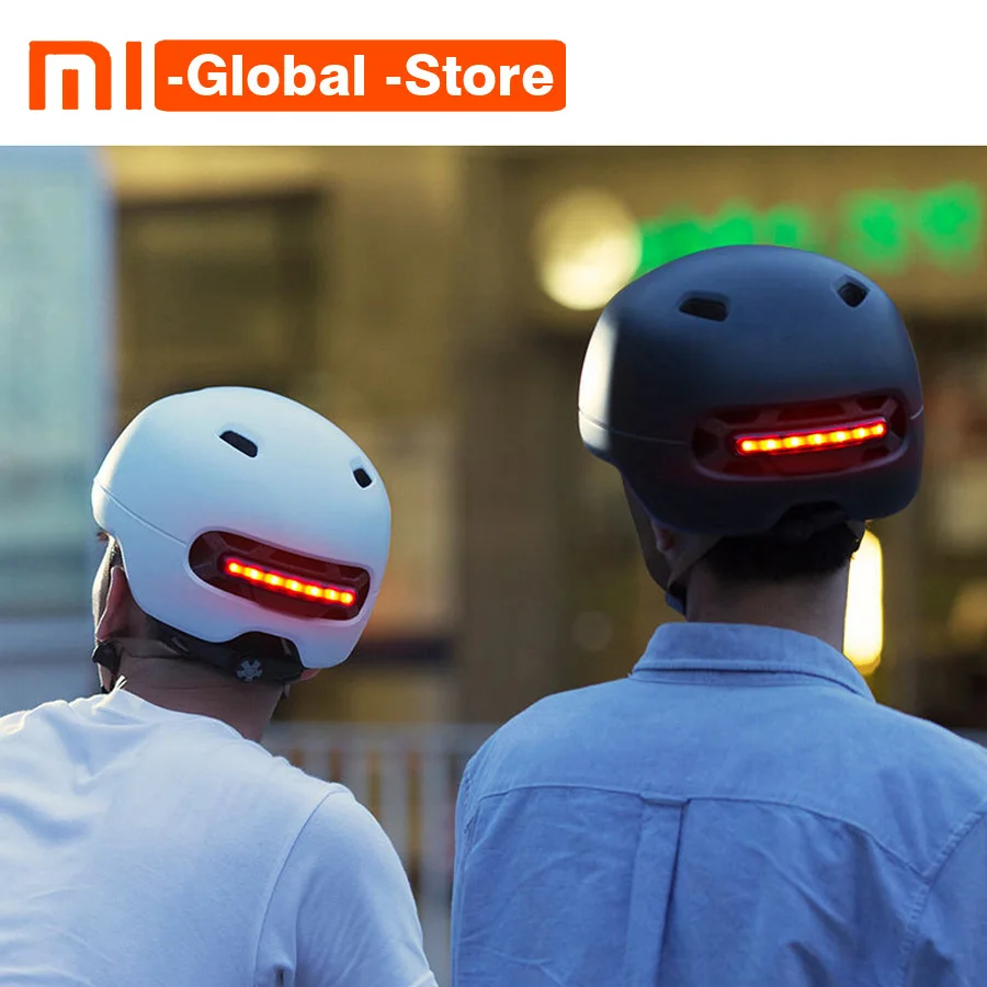 

Newest Xiaomi Smart4u Waterproof Bicycle Smart Flash Helmets Back Light Riding Mountain Road Scooter Matte Helmet For Men Women