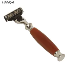 Человек Безопасная бритва для бритья средства ухода за бородой инструмент с 3-х слойные лезвия