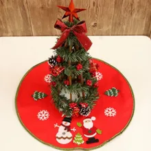 Красная рождественская елка, юбка, ковер, вечерние украшения, рождественские украшения для дома, нетканые, Рождественская елка, юбка, фартуки