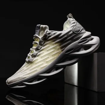 

2019 New Hot Sale Running Men Sneakers Lace-up Increase Hight Shoe Men Mesh Breathable Comfortable Male Footwear Men Sport Shoes
