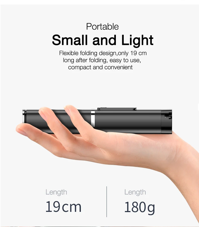 Cafele Bluetooth селфи-Палка с беспроводным пультом дистанционного управления Портативный Ручной штатив для селфи для iPhone samsung huawei Xiaomi