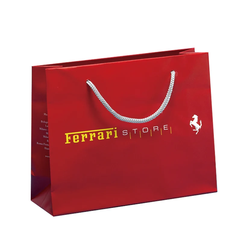 Laminated Paper Bags paper shopping bags with rope handles
