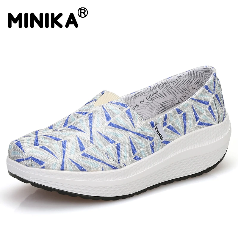 Minika Women's Vulcanize Shoes Summer&Autumn 2017 Breathable Wedges ...