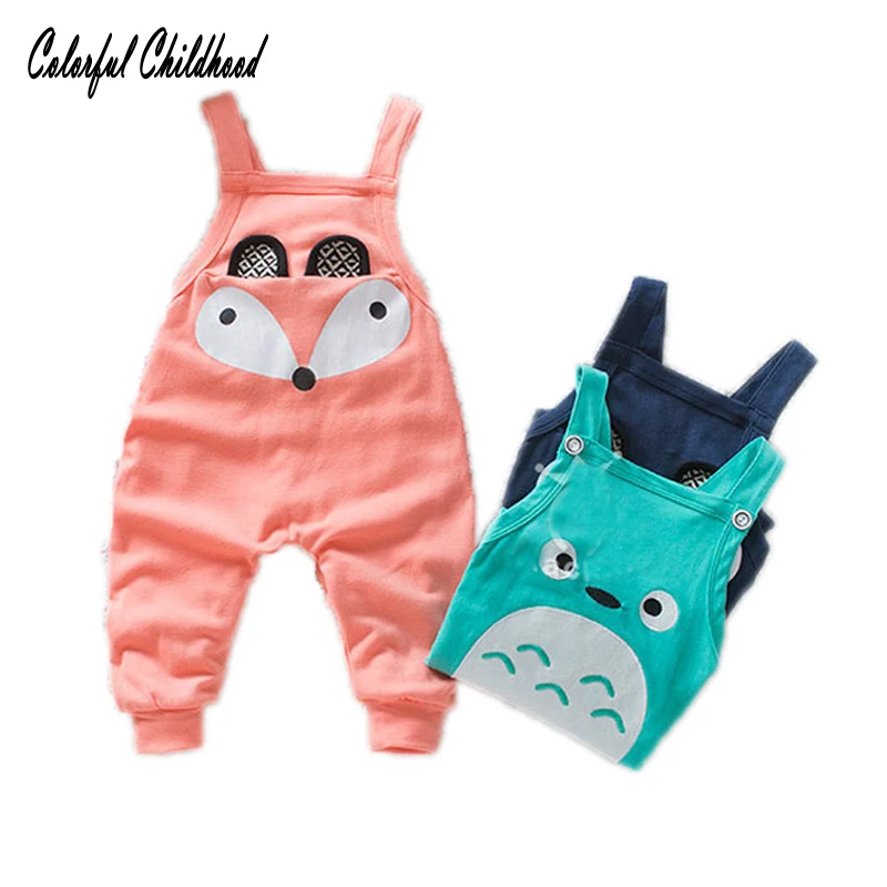 

Newborn baby Overalls toddler girls boys cartoon Fox Totoro Rompers infant little kids fashion jumpsuits
