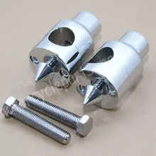 " 25 мм хромированный круглый мотоцикл зажимы руль стойки для руля для Harley Yamaha Suzuki Honda Kawasaki Custom Chopper Bobber