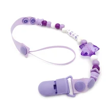 Personalizied Baby Pacifier Clip Holder for Nipple Teether Chain for Dummies Plastic Infant Nipple Clip Holders