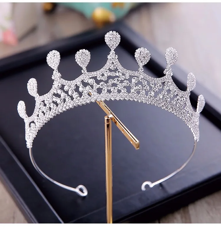 

2018 new hair shiny crystal crown bride wedding jewelry studio photos wedding crown accessories