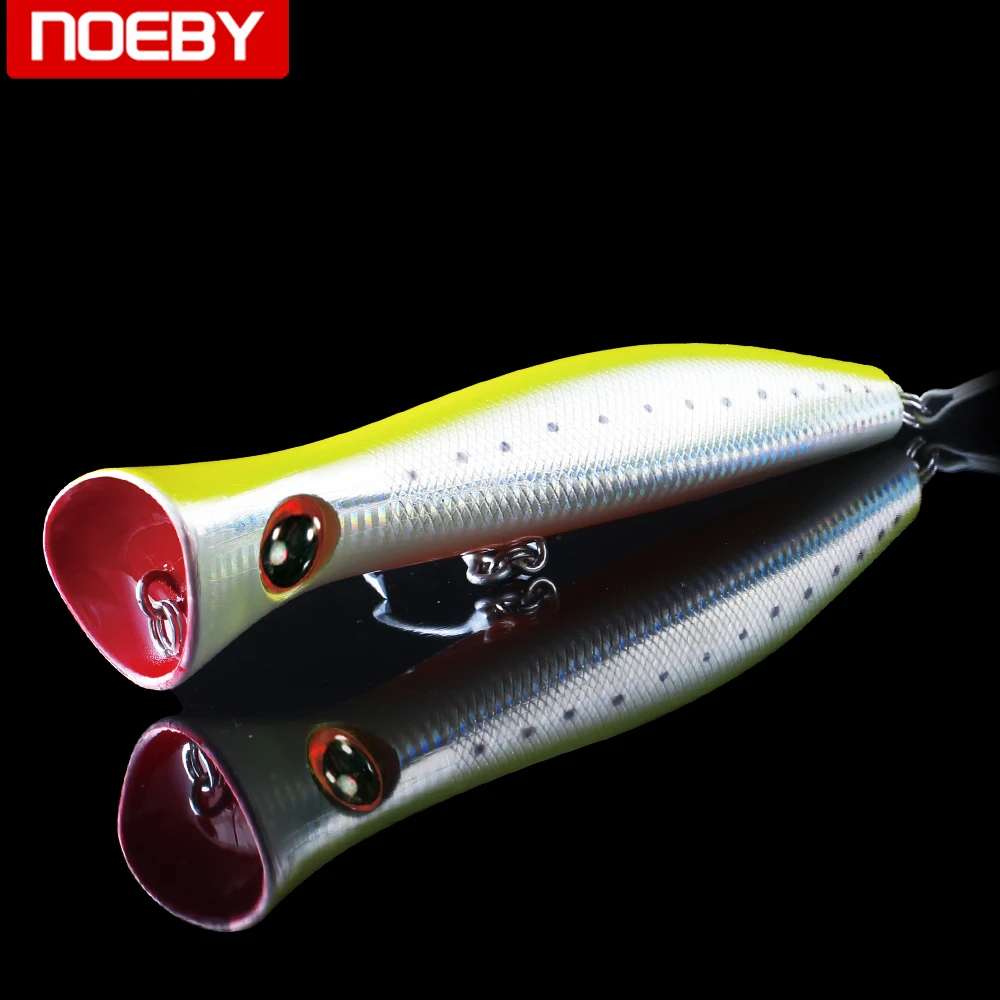 NOEBY NBL9248 Top Water Popper Bass Pike Walleye Trout Plastic Fishing Wobbler Hard Bait