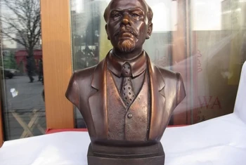

12 Western Classical Pure Bronze Copper Carved giant Lenin Head Art statue