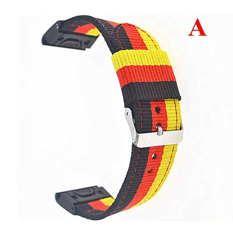 For Garmin Fenix 5x 26MM Quick, Garmin 26mm Quickfit Nylon Bands Replacement Wrist band Strap for Fenix 5X/Fenix 3/Fenix 3HR - Band Color: A