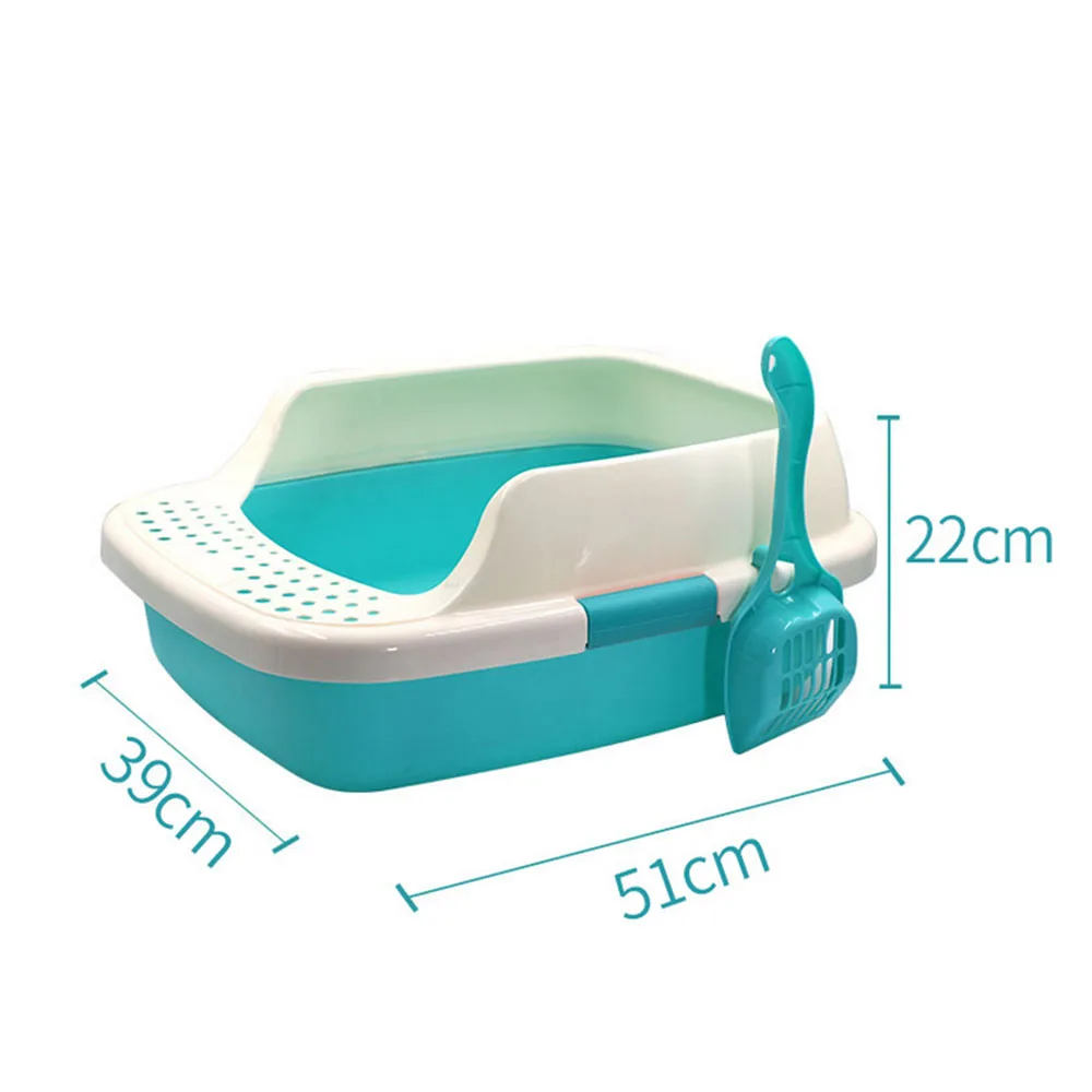

Semi-closed Pet Cat Litter Box Sand Box Plastic Anti-Splash Reusable Cat Tray Bedpans Pet Toilet Cleaning Supplies 1pc