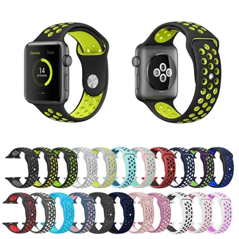 

JKER Sport Silicone Watchband Replacement Strap for Apple Watch Series 1 2 3 4 Strap 40/44MM 38/42MM Bracelet Wrist Watchband