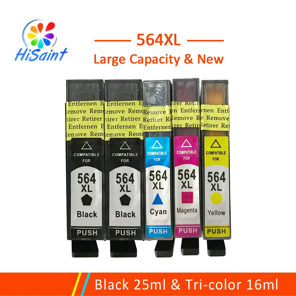 Hisaint совместимый чернильный картридж для HP 564 XL 564XL Photosmart 5510 5511 5512 5514 5515 5520 6512 6515