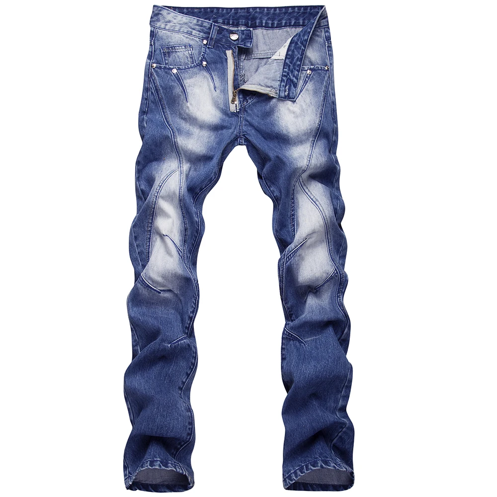 ФОТО Fashion Men Jeans New Arrival Design Slim Fit Fashion Jeans For Men Good Quality cotton denim trousers patchwork jean pants