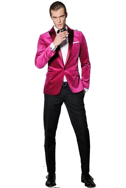 hot pink velvet jacket