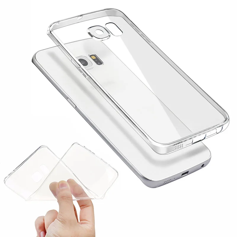 Прозрачный чехол для Samsung Galaxy A3 A5 A7 J3 J5 J7 2015 2016 2017 S6 S7 S8 edge Plus мягкий силиконовый