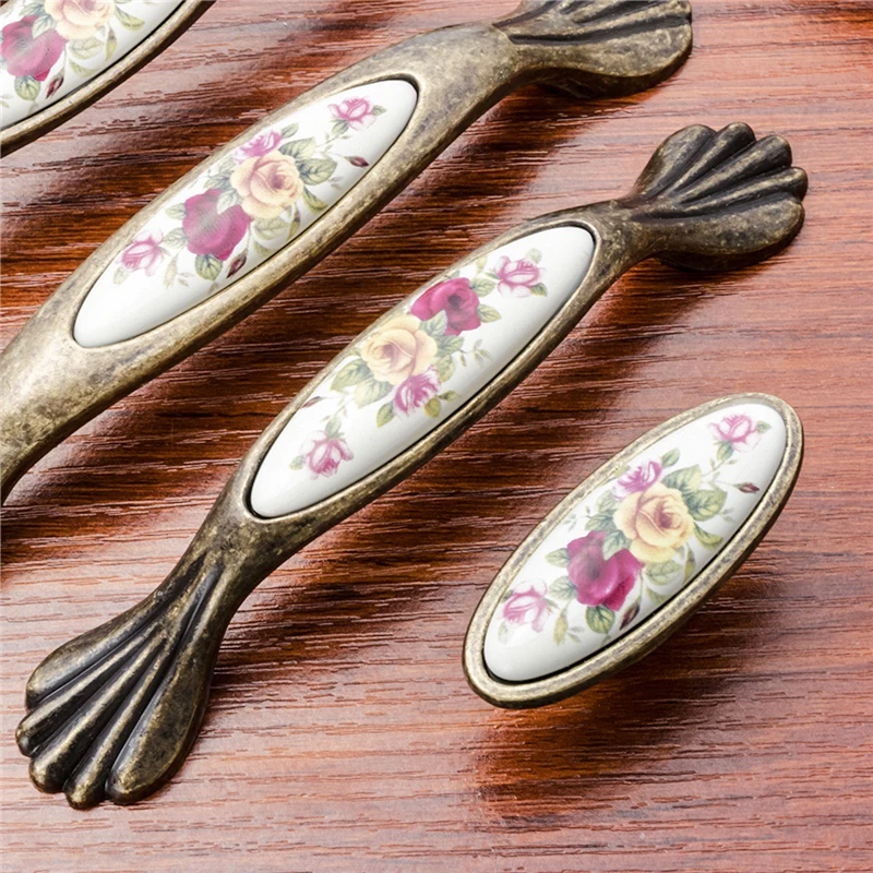 خمر البرونزية السيراميك مقابض باب مجلس الوزراء دولاب خزانة درج خزانة سحب المقابض أثاث المطبخ إكسسوارات الأجزاء الداخلية للكمبيوتر