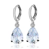 MISANANRYNE Waterdrop CZ Zircon Jewelry Long Silver-Color Dangle Earrings Brincos Pendiente For Women Gifts boucle d'oreille ► Photo 3/6