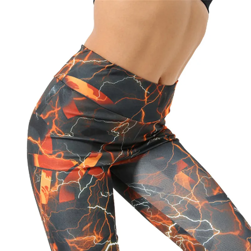 

2019 Leggings sport women fitness Women's Fitness Yoga Pants leggings for fitness Slim High waist Sport Leggings Gym Elastic Romantic Printed Long Tights for Running Tummy Control Gym Leggings f5