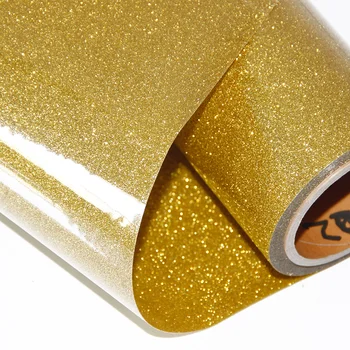 

Heat Transfer Vinyl SUNICE 20"x40" Gold Glitter HTV Paper Art Iron on (heat press) T-shirts Garments DIY Handmade HTV Printing
