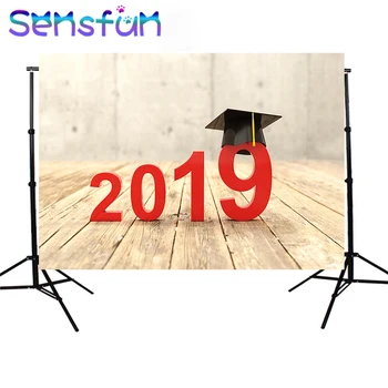 

sxy1467 Sensfun Wooden Floor birthday Backdrops Class of 2019 Graduation Photography Background Studio Photo Props 7x5ft