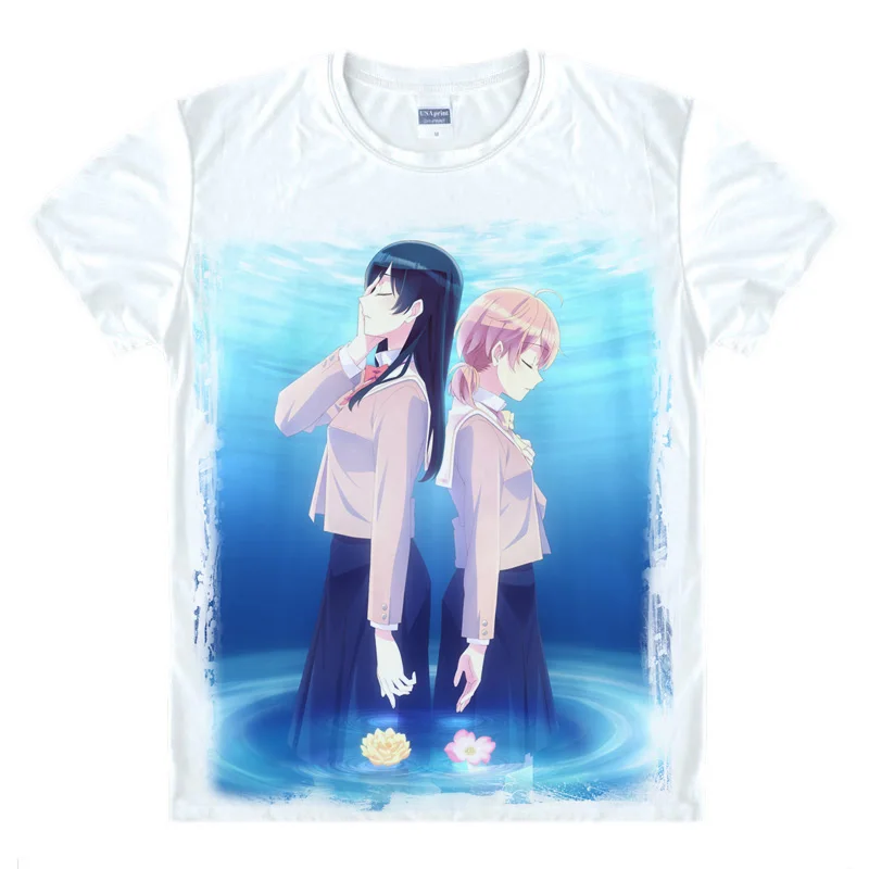Yuu Koito Touko Nanami футболка Bloom Into You Yagate Kimi ni Naru Мужская Повседневная футболка Премиум Футболка с принтом рубашки с короткими рукавами