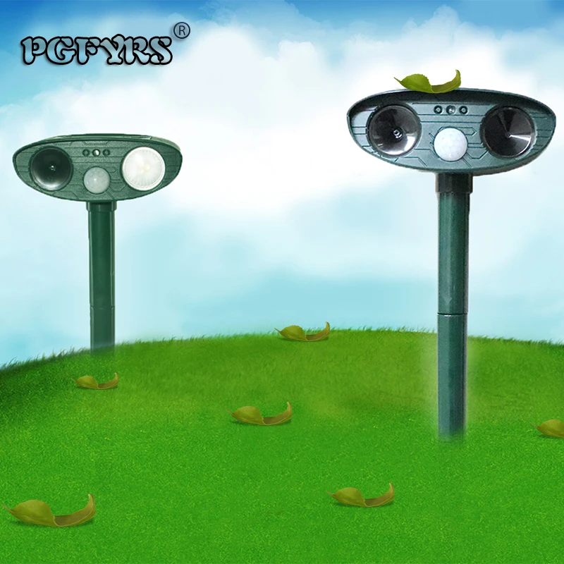 

Pest control Solar charged ultrasonic Rodent repellent bird repeller snake repellant/animal repeller bird deterrent outdoor tech