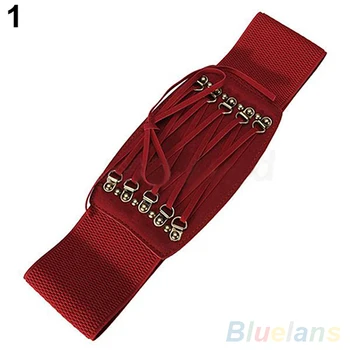 

Bluelans Fashion Women's Lady Rivet Elastic Buckle Wide Waist Belt Waistband Corset