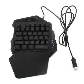 

Gaming Keypad Mechanical One-hand Keyboard USB Waterproof Ergonomic Portabe IBM PC LED Light