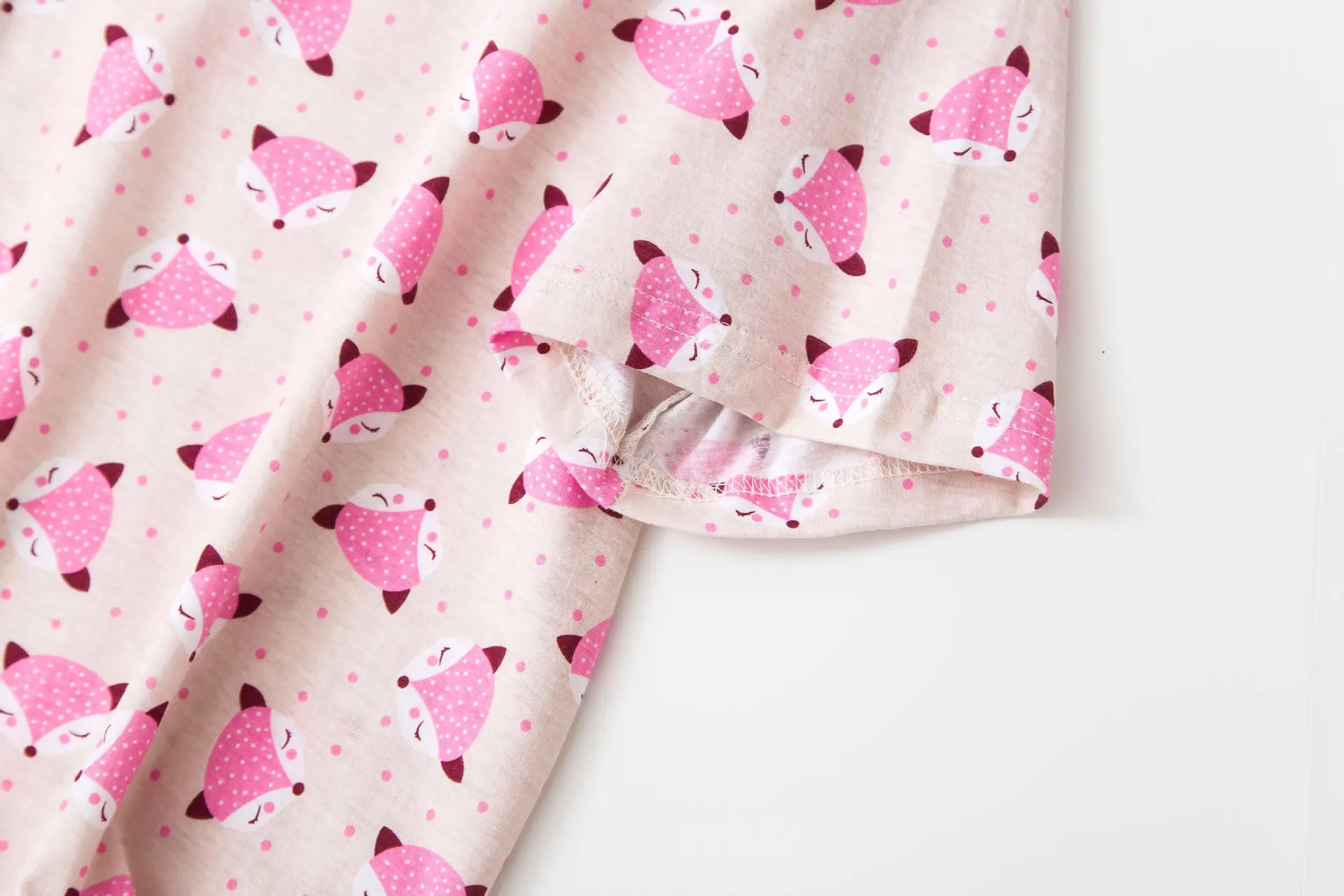 Летний милый пижамный комплект из хлопка с короткими рукавами и шортами, Женская пижама с круглым вырезом и мультяшным принтом, домашняя одежда для сна