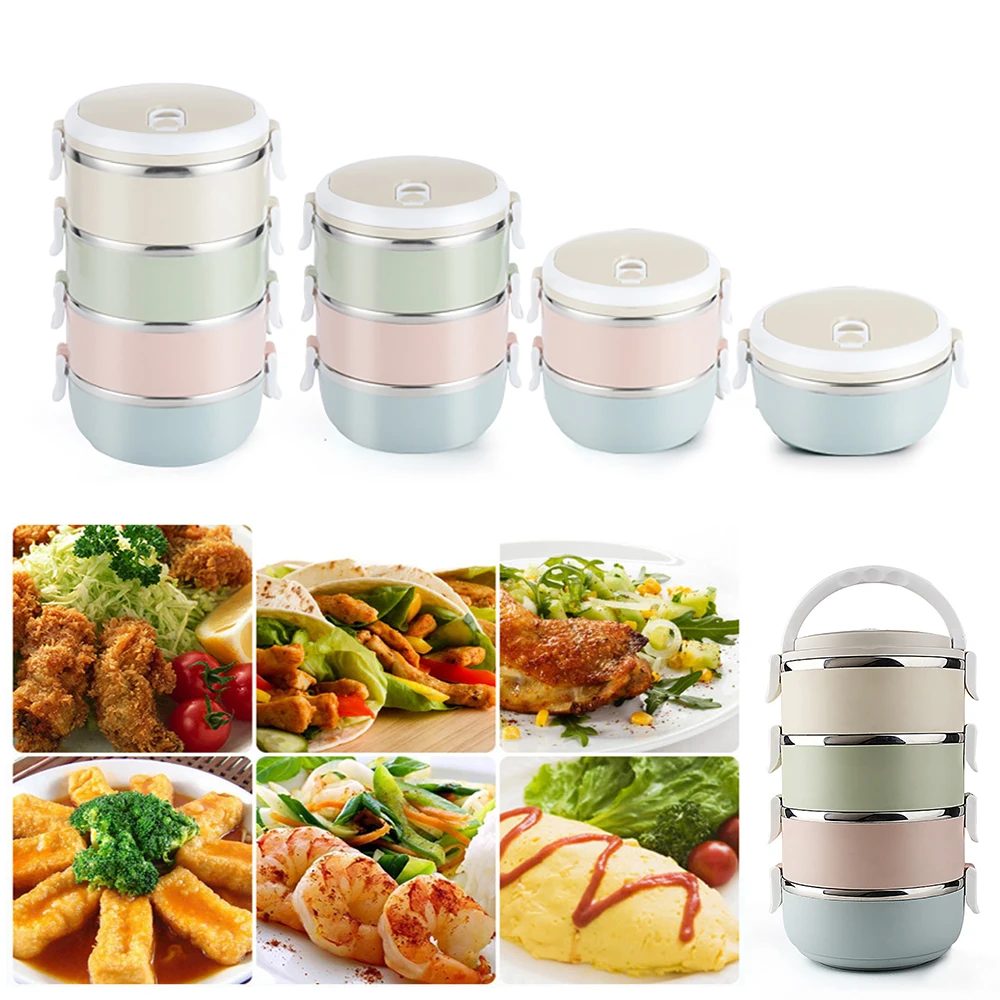 Heated Lunch Boxs for Kids Food Thermo Microwavable Japanese Food Box