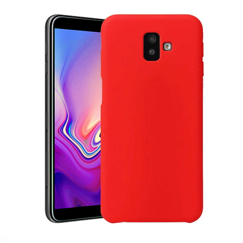 

Original Liquid Silicone Case For Samsung Galaxy J6 Plus Gel Rubber Cover Protective Capa For Samsung Galaxy J6 Plus Case(Y1204)