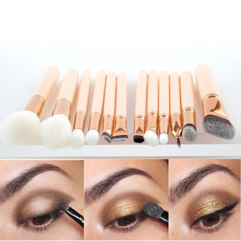 

12 Pcs Makeup Brush Brushes Blusher Eyeshadow Foundation Concealer Beauty