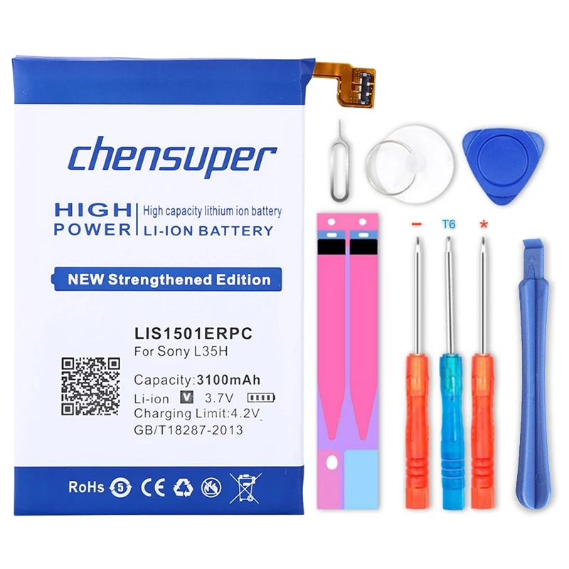 

chensuper New 3100mAh LIS1501ERPC Battery For Sony Ericsson Xperia ZL L35H lt35i C6503 C6506 C6502 Battery
