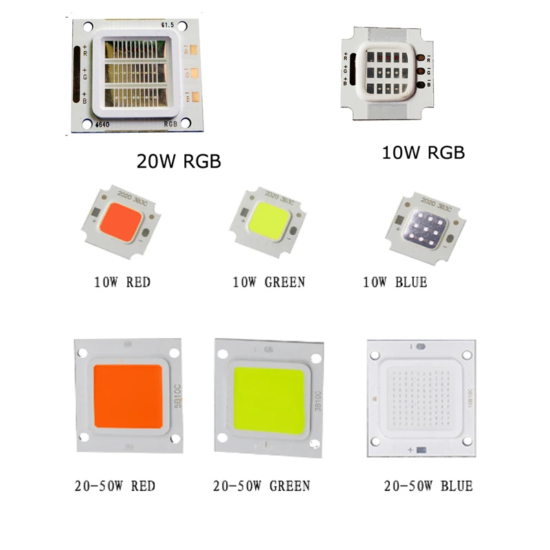 Flood Light Bead SMD LED Chips COB High Power for DIY 10W 20W 30W 50W Red/green/Bule/RGB