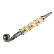 Зажигалки и аксессуары для курения, металлические трубки, портативная креативная курительная трубка, травяная табачная трубка, мясорубка, мундштук для дыма