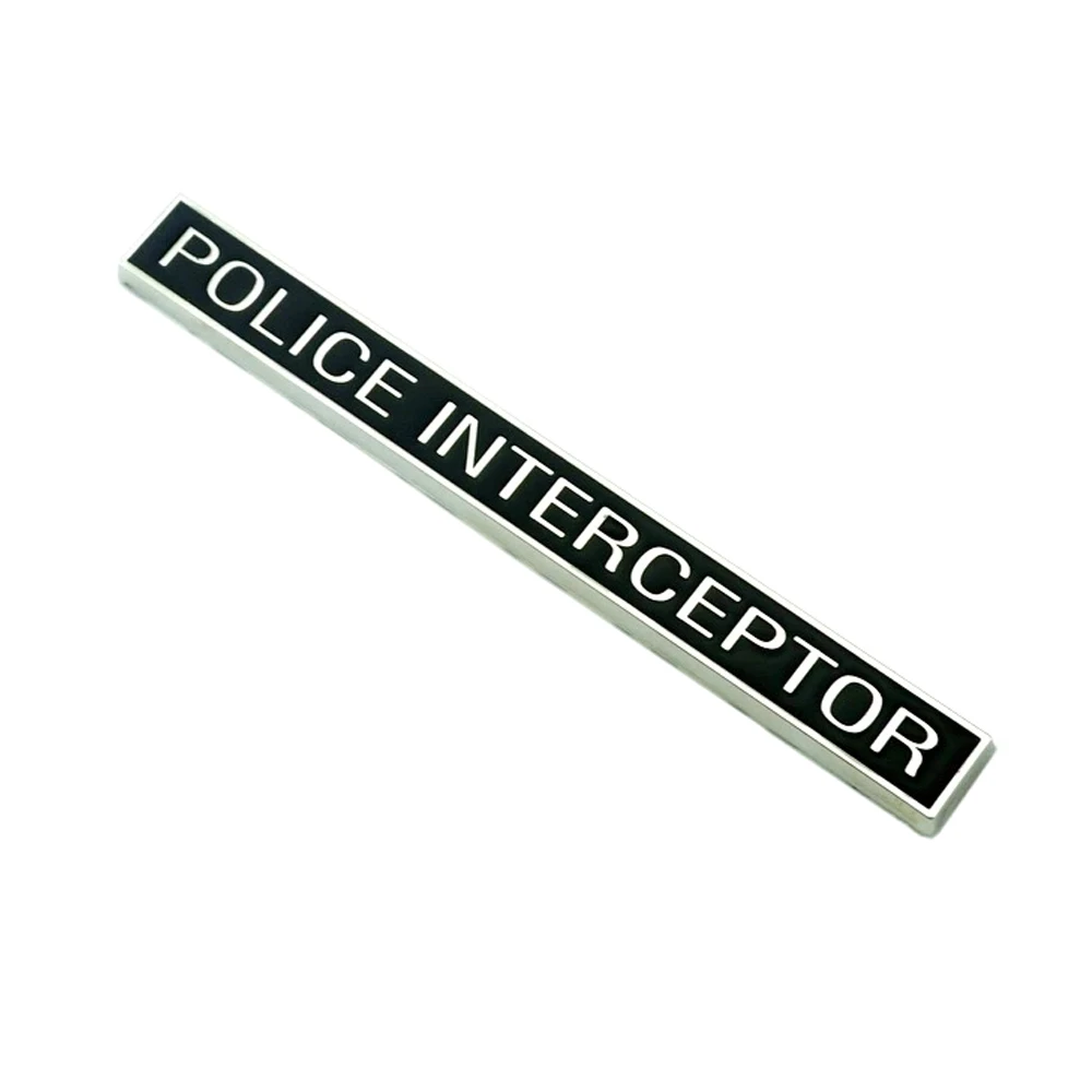 JEAZEA New POLICE INTERCEPTOR Zinc Alloy Emblem Badge Car Trunk Sticker Fit for Ford Car Styling -2