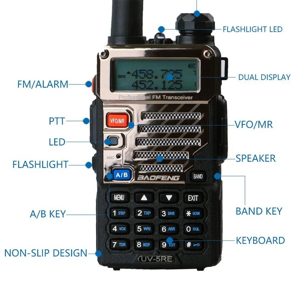 Профессиональный walky talky BAOFENG 5 цветов с принтом в виде UV 5RE|professional walkie talkie|walkie