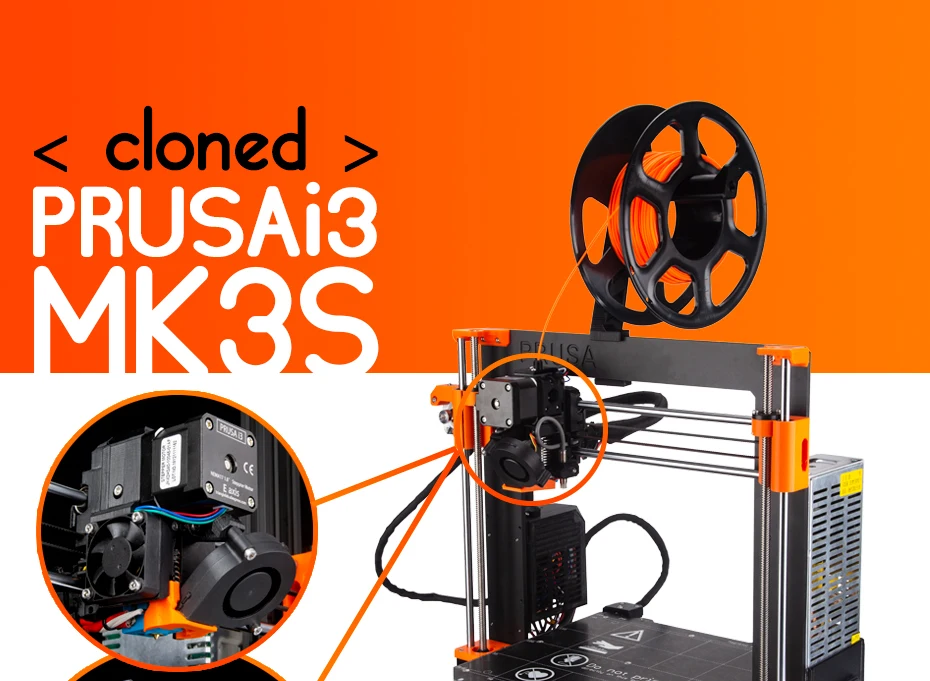 D-FORCE клонированный Prusa I3 MK3S полный комплект(исключая Einsy-Rambo платы) PETG материал 3D принтер DIY MK2.5/MK3/MK3S