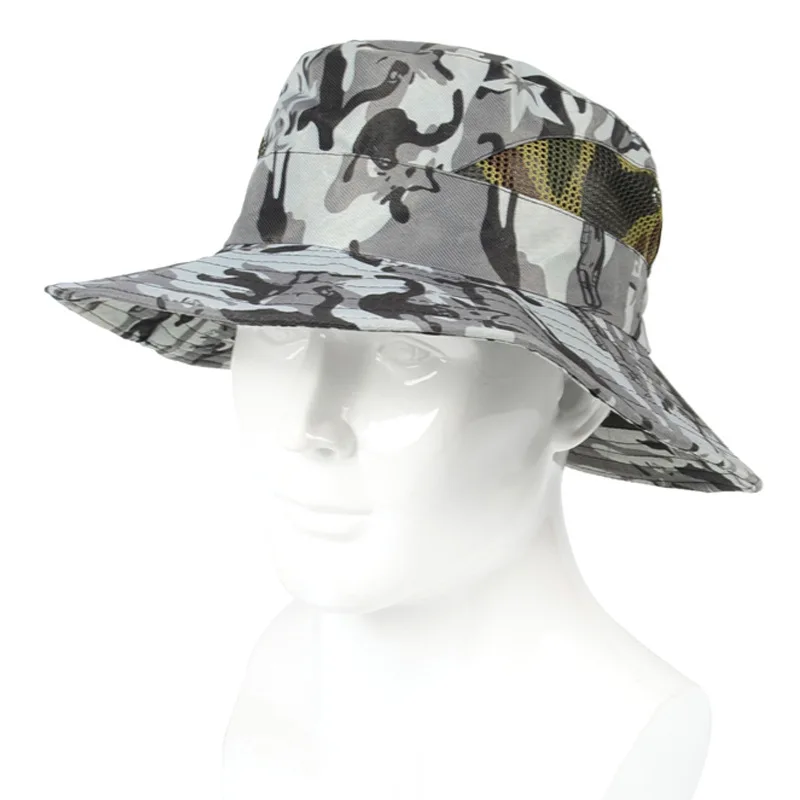 

Male Summer Hat Camouflage Big Visor Outdoor Climbing Sun Protection Sun Cap