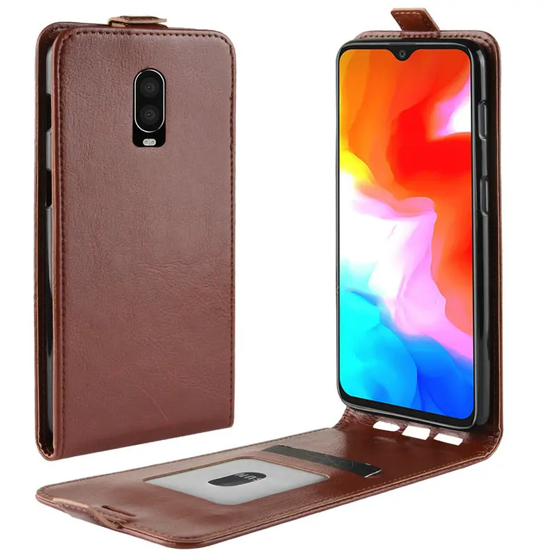 

Wierss Luxury Retro Leather Cover case for OnePlus 6T A6013 for OnePlus 6 A6003 Wallet flip leather cases coque fundas Etui>