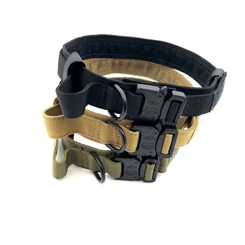 

Nylon Dog Collar Training Dog Necklace Buckle Dog Collar Tactical Length Adjustable Pet Collars Pet Supplies Dog Accessories