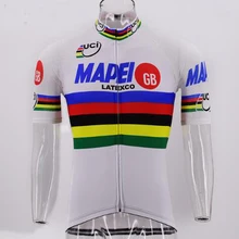 Nuevo Jersey de ciclismo blanco para hombre, ropa de ciclismo de manga corta/ropa de ciclismo Vintage