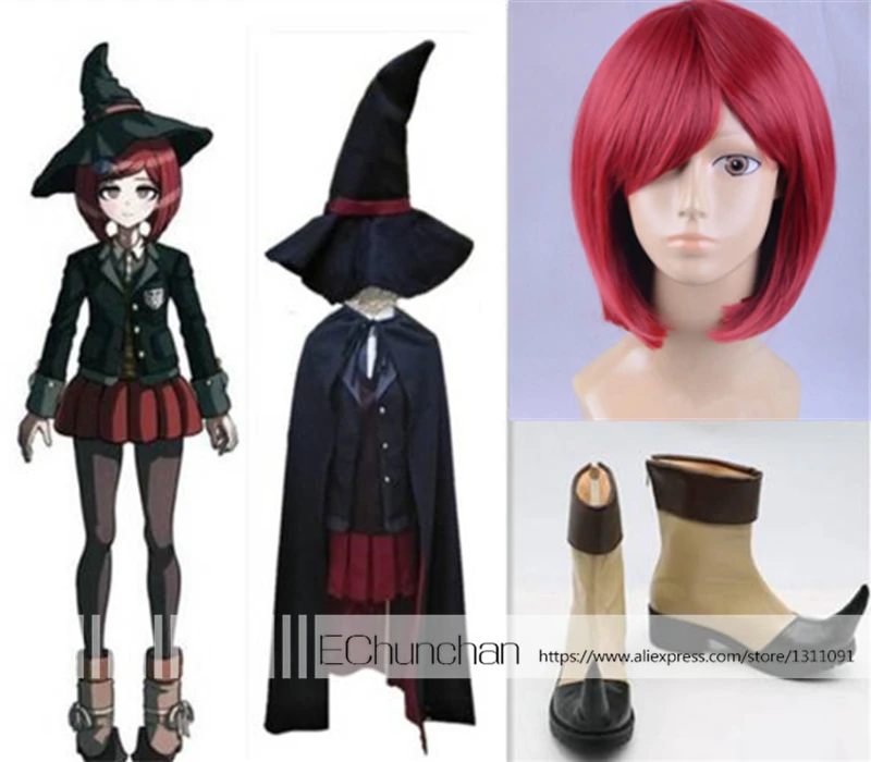 

New arrival Full set Danganronpa V3 Himiko Yumeno Cosplay Costume includes wig and shoes