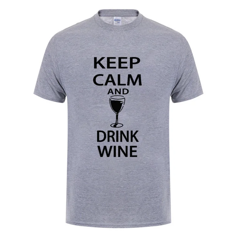 KEEP CALM AND DRINK WINE футболка забавный подарок на день рождения для мужчин папа Папа