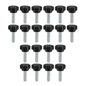 

Uxcell 20pcs Top Quality M6x20 M6x15 M4x10 M5x10 Straight Round Head Locking Knob Set Grip Handle Screw on Type Clamping Screws