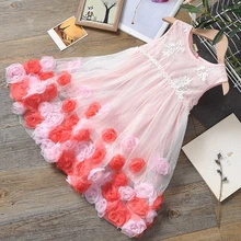 Baby Girl's Summer Clothes Kids Tutu Birthday Princess Party Fancy Dress for Girls Children Bridesmaid Elegant Dress for Girl summer kids girls birthday party wedding princess tutu dress for girls clothes mesh flowers children bridesmaid elegant dress