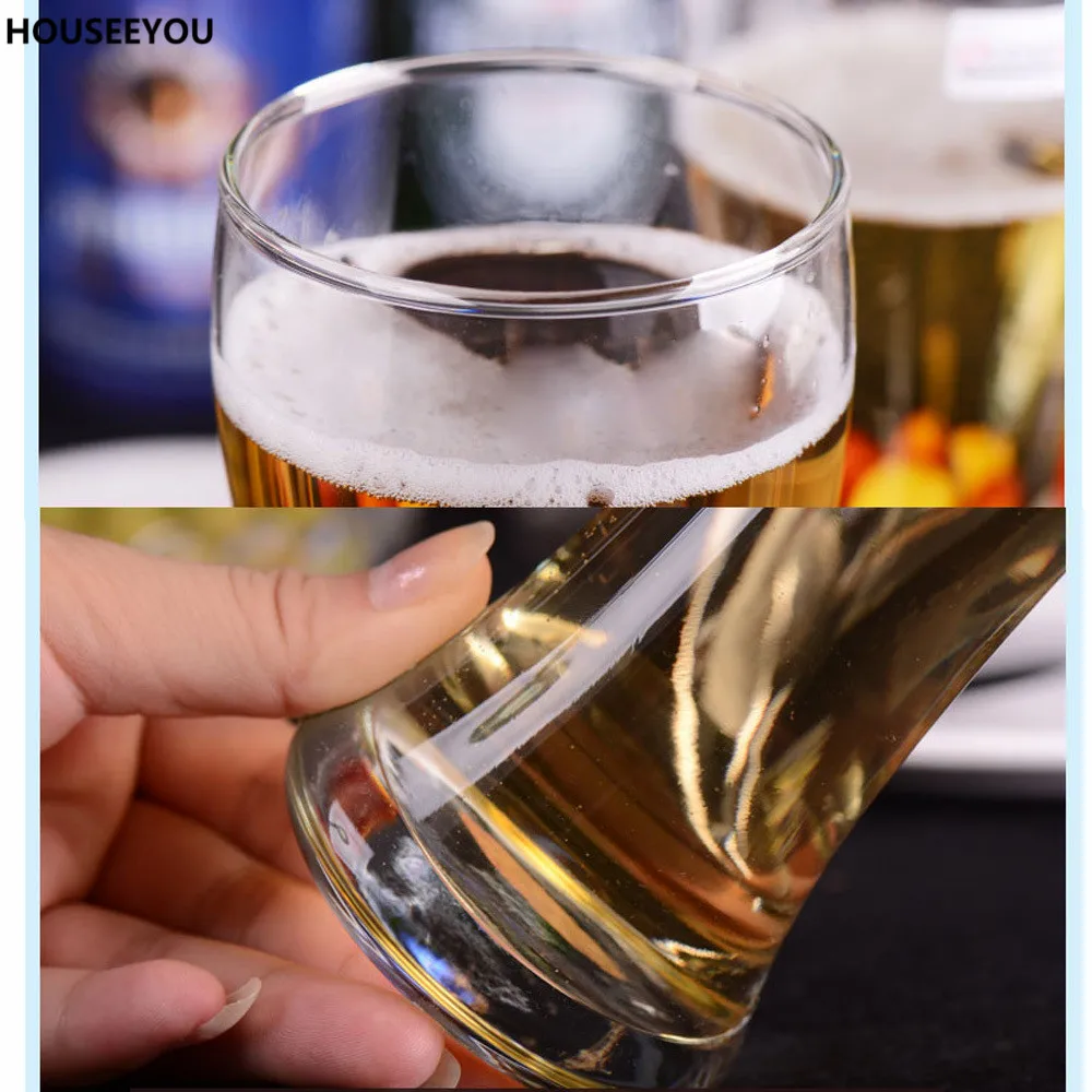 Прозрачный пивной стакан Pilsner стеклянная пивная кружка пшеничная пивная стеклянная кружка Хрустальная чашка сок высокий стакан посуда для напитков Gor товары для домашнего бара